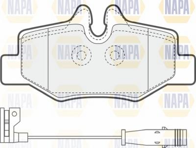 NAPA NBP1097 - Тормозные колодки, дисковые, комплект autospares.lv