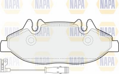 NAPA NBP1044 - Тормозные колодки, дисковые, комплект autospares.lv