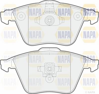 NAPA NBP1045 - Тормозные колодки, дисковые, комплект autospares.lv