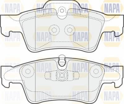 NAPA NBP1046 - Тормозные колодки, дисковые, комплект autospares.lv