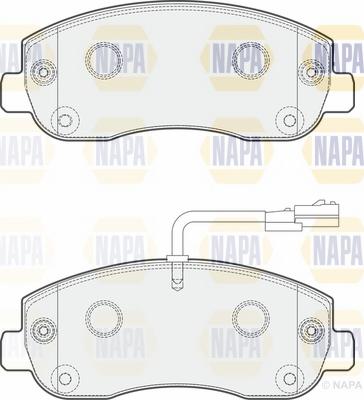 NAPA NBP1068 - Тормозные колодки, дисковые, комплект autospares.lv