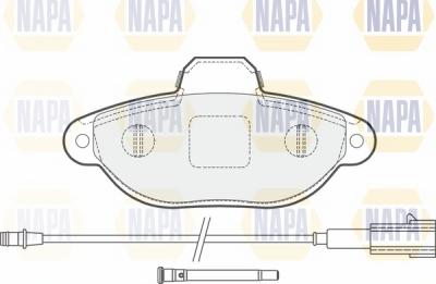 NAPA NBP1062 - Тормозные колодки, дисковые, комплект autospares.lv