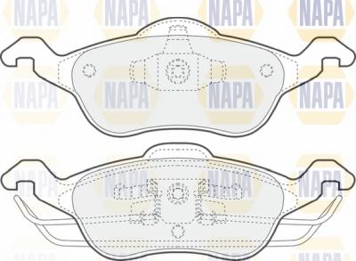 NAPA NBP1006 - Тормозные колодки, дисковые, комплект autospares.lv