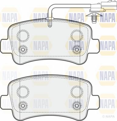 NAPA NBP1012 - Тормозные колодки, дисковые, комплект autospares.lv