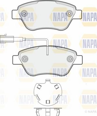 NAPA NBP1030 - Тормозные колодки, дисковые, комплект autospares.lv