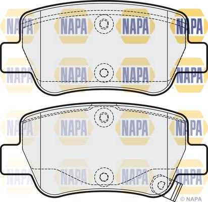 NAPA NBP1031 - Тормозные колодки, дисковые, комплект autospares.lv