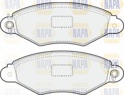 NAPA NBP1023 - Тормозные колодки, дисковые, комплект autospares.lv