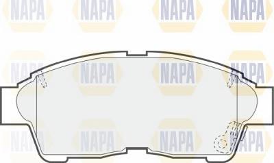 NAPA NBP1076 - Тормозные колодки, дисковые, комплект autospares.lv
