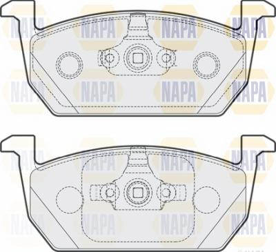 NAPA NBP1072 - Тормозные колодки, дисковые, комплект autospares.lv