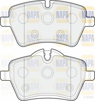 NAPA NBP1197 - Тормозные колодки, дисковые, комплект autospares.lv