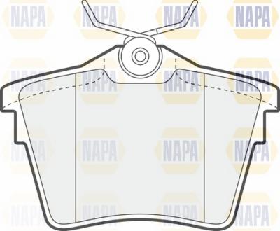 NAPA NBP1144 - Тормозные колодки, дисковые, комплект autospares.lv