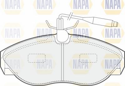 NAPA NBP1142 - Тормозные колодки, дисковые, комплект autospares.lv