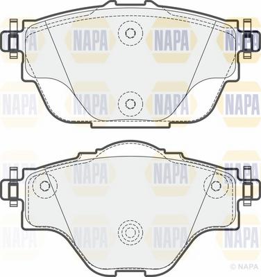 NAPA NBP1156 - Тормозные колодки, дисковые, комплект autospares.lv