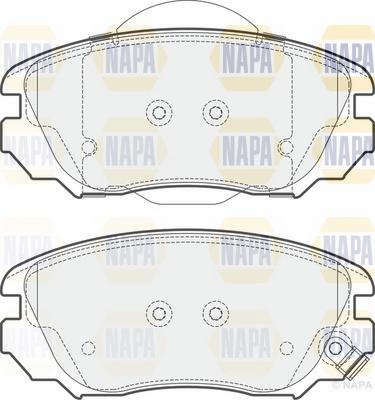 NAPA NBP1164 - Тормозные колодки, дисковые, комплект autospares.lv