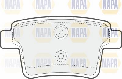 NAPA NBP1106 - Тормозные колодки, дисковые, комплект autospares.lv