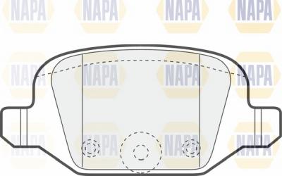 NAPA NBP1101 - Тормозные колодки, дисковые, комплект autospares.lv