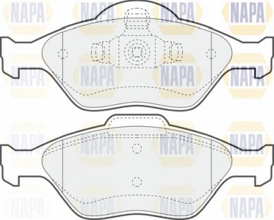 NAPA NBP1111 - Тормозные колодки, дисковые, комплект autospares.lv