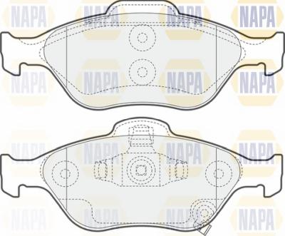 NAPA NBP1184 - Тормозные колодки, дисковые, комплект autospares.lv