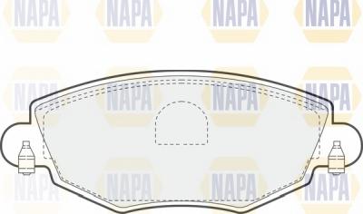 NAPA NBP1180 - Тормозные колодки, дисковые, комплект autospares.lv