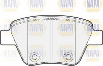 NAPA NBP1134 - Тормозные колодки, дисковые, комплект autospares.lv