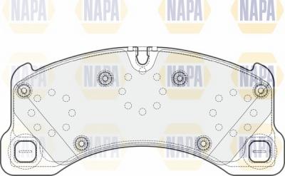 NAPA NBP1135 - Тормозные колодки, дисковые, комплект autospares.lv