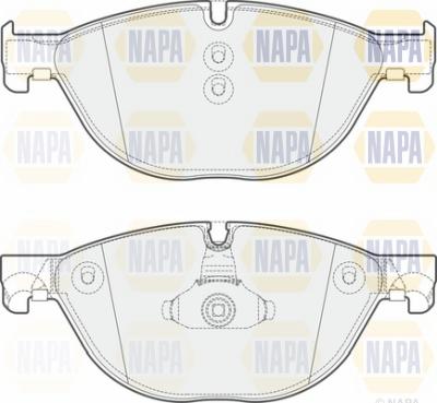 NAPA NBP1124 - Тормозные колодки, дисковые, комплект autospares.lv