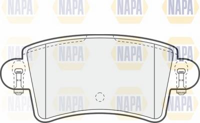 NAPA NBP1123 - Тормозные колодки, дисковые, комплект autospares.lv