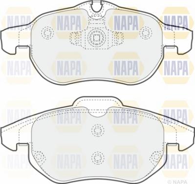 NAPA NBP1175 - Тормозные колодки, дисковые, комплект autospares.lv