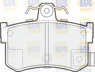 NAPA NBP1805 - Тормозные колодки, дисковые, комплект autospares.lv