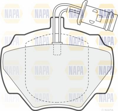 NAPA NBP1802 - Тормозные колодки, дисковые, комплект autospares.lv
