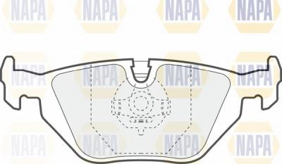 NAPA NBP1807 - Тормозные колодки, дисковые, комплект autospares.lv