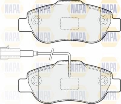 NAPA NBP1815 - Тормозные колодки, дисковые, комплект autospares.lv