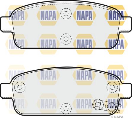 NAPA NBP1816 - Тормозные колодки, дисковые, комплект autospares.lv