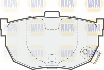 NAPA NBP1811 - Тормозные колодки, дисковые, комплект autospares.lv