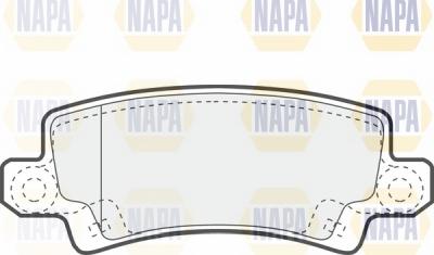 NAPA NBP1396 - Тормозные колодки, дисковые, комплект autospares.lv