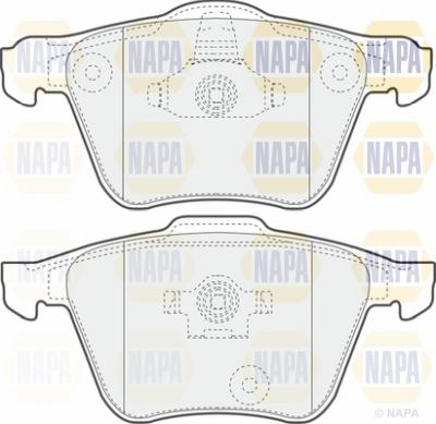 NAPA NBP1390 - Тормозные колодки, дисковые, комплект autospares.lv