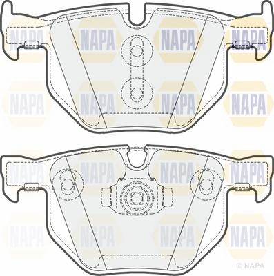 NAPA NBP1391 - Тормозные колодки, дисковые, комплект autospares.lv