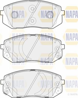 NAPA NBP1340 - Тормозные колодки, дисковые, комплект autospares.lv