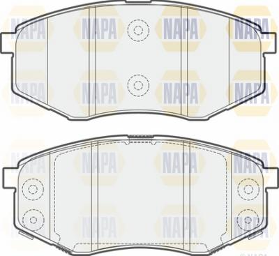 NAPA NBP1352 - Тормозные колодки, дисковые, комплект autospares.lv