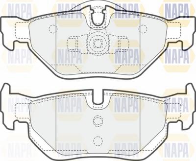 NAPA NBP1369 - Тормозные колодки, дисковые, комплект autospares.lv