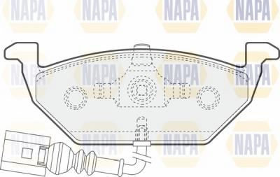 NAPA NBP1365 - Тормозные колодки, дисковые, комплект autospares.lv