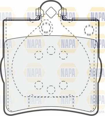 NAPA NBP1306 - Тормозные колодки, дисковые, комплект autospares.lv