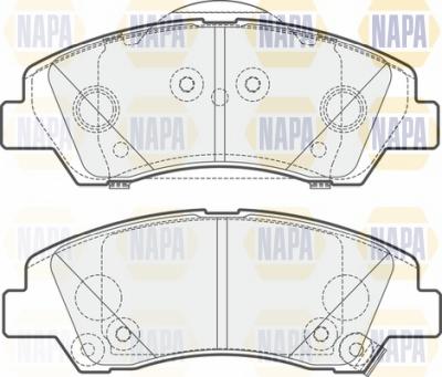 NAPA NBP1301 - Тормозные колодки, дисковые, комплект autospares.lv