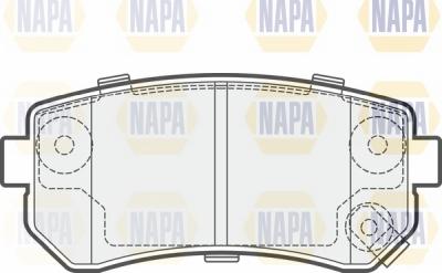 NAPA NBP1303 - Тормозные колодки, дисковые, комплект autospares.lv