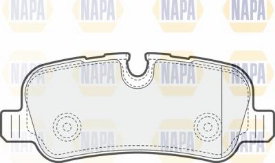 NAPA NBP1315 - Тормозные колодки, дисковые, комплект autospares.lv