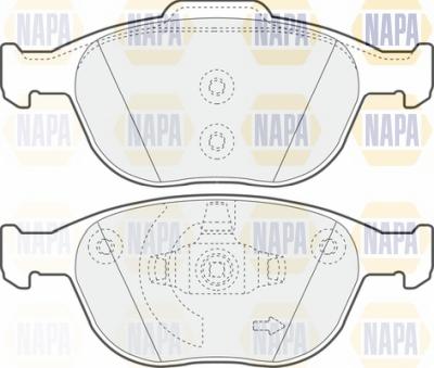 NAPA NBP1318 - Тормозные колодки, дисковые, комплект autospares.lv