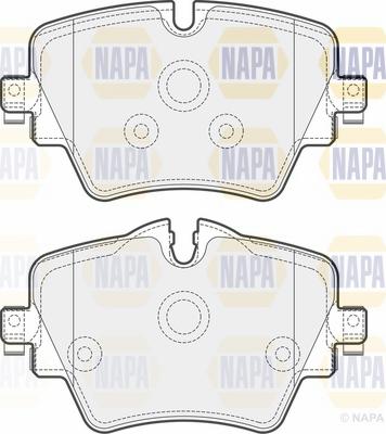 NAPA NBP1383 - Тормозные колодки, дисковые, комплект autospares.lv