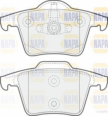 NAPA NBP1334 - Тормозные колодки, дисковые, комплект autospares.lv