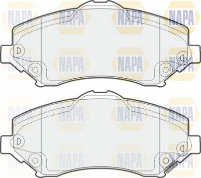 NAPA NBP1326 - Тормозные колодки, дисковые, комплект autospares.lv
