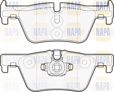 NAPA NBP1323 - Тормозные колодки, дисковые, комплект autospares.lv